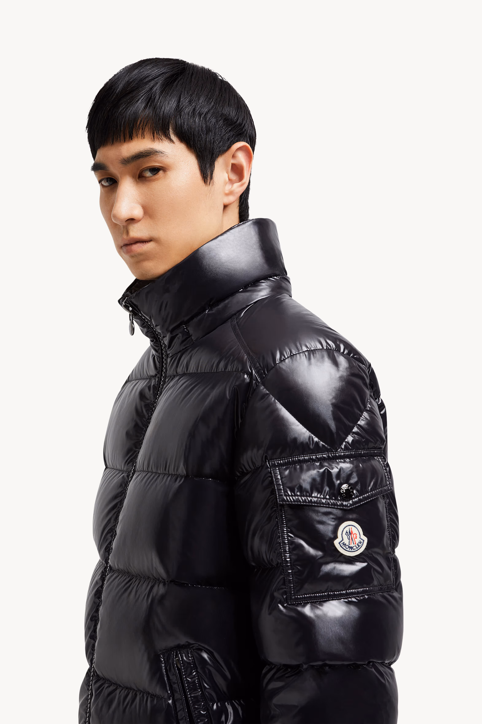 Moncler Maya Hooded Short Down Jacket Men Black Moncler 4